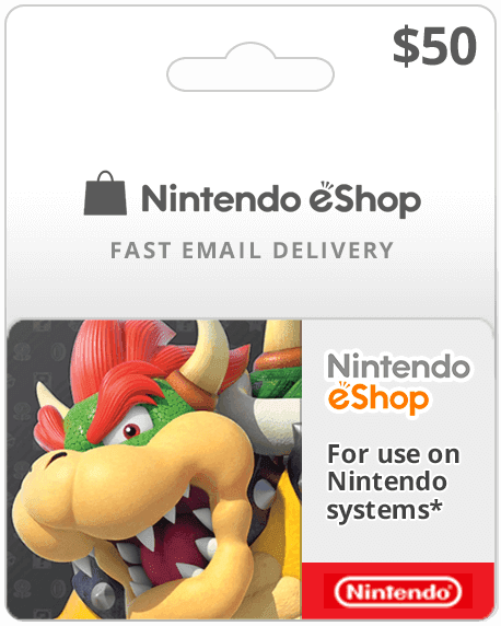 Buy $50 Nintendo Eshop Wii Card U Email Gift Card Delivery 